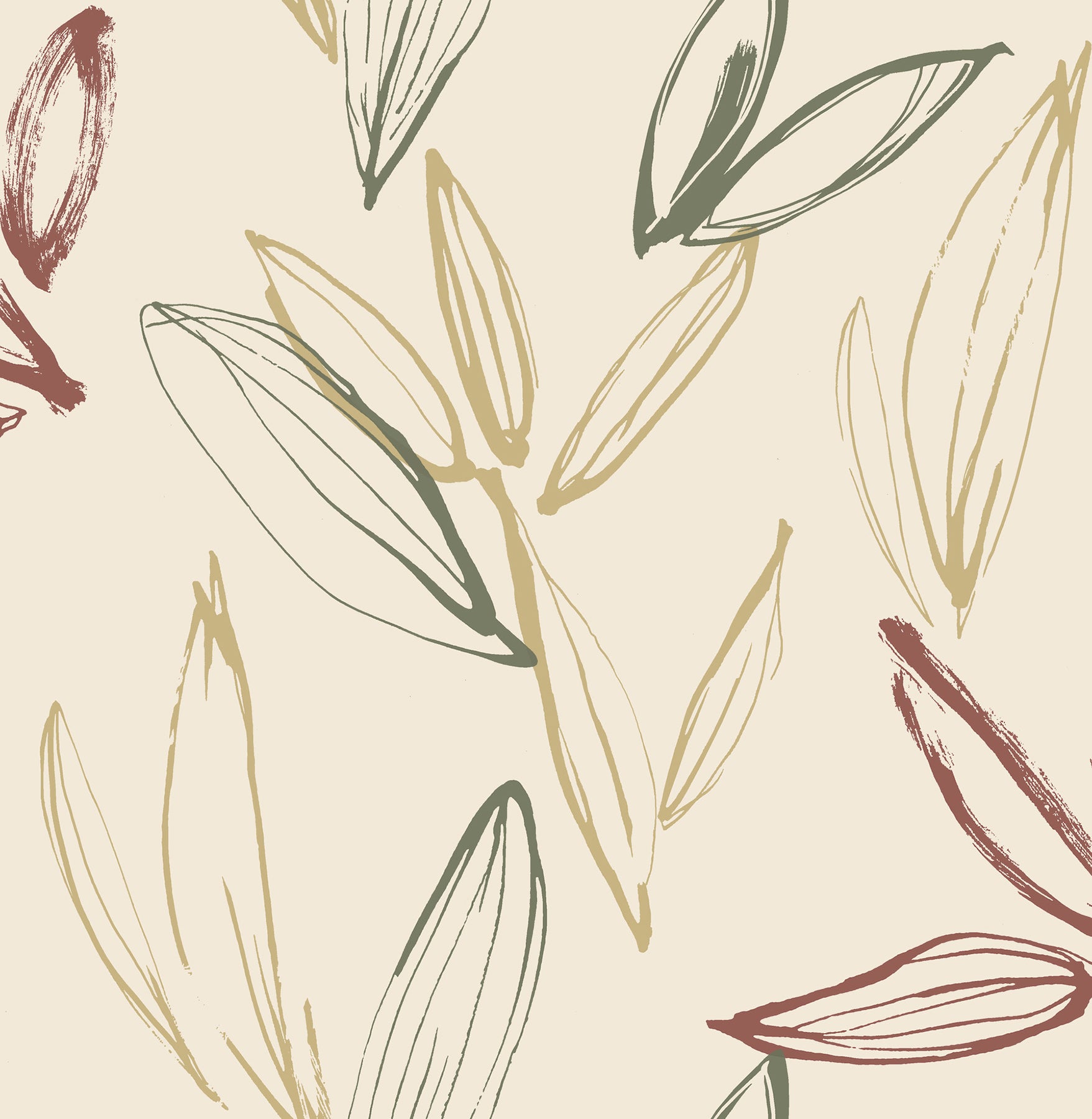 Kenia Multicolor Leaf Toss Wallpaper - York Wallcoverings - 4197-27858 - York Wallcoverings Wallpaper