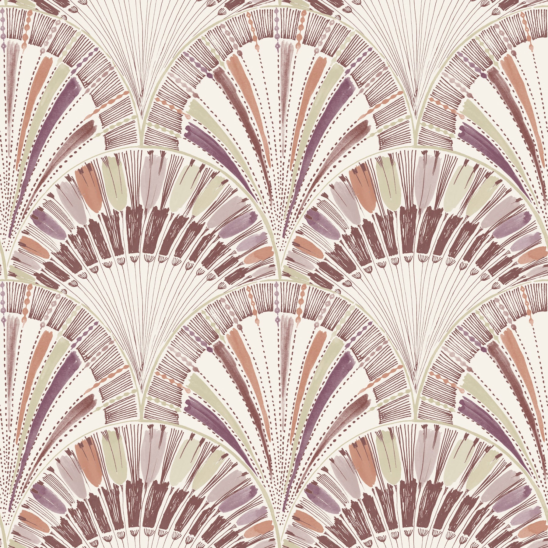 Myla Raspberry Fanning Reeds Wallpaper - York Wallcoverings - 4197-27863 - York Wallcoverings Wallpaper
