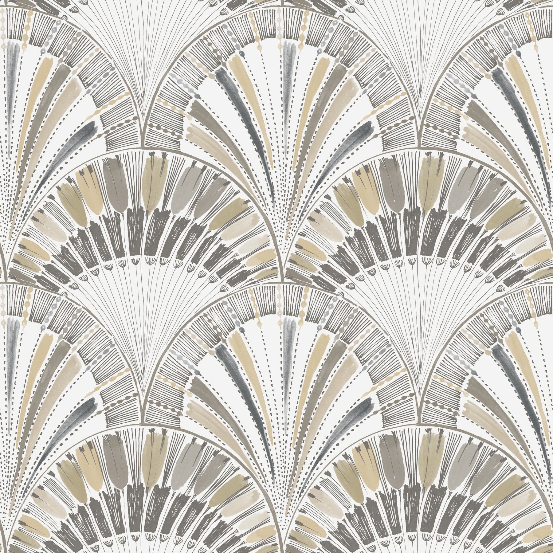 Myla Neutral Fanning Reeds Wallpaper - York Wallcoverings - 4197-27864 - York Wallcoverings Wallpaper