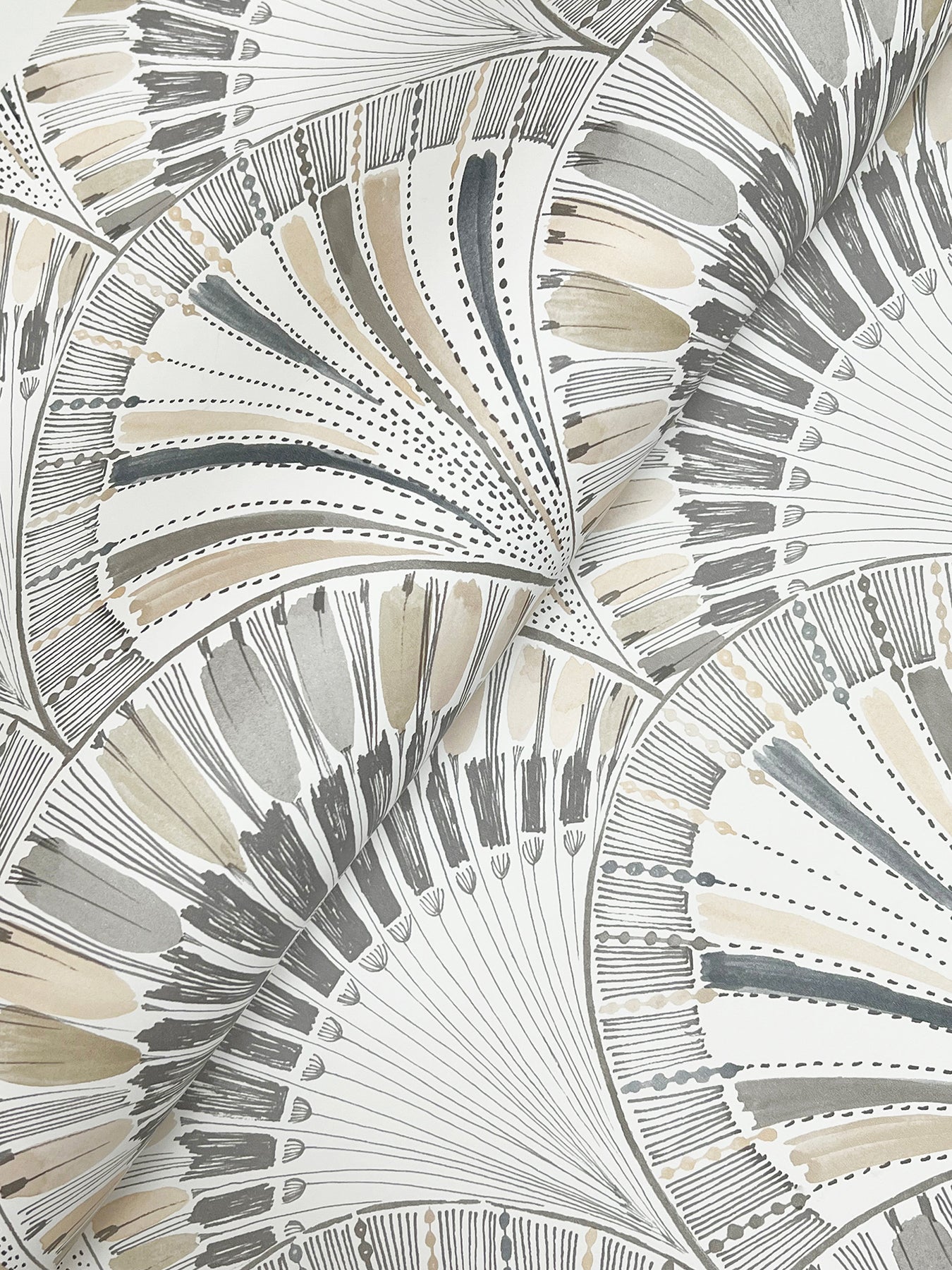 Myla Neutral Fanning Reeds Wallpaper - York Wallcoverings - 4197-27864 - York Wallcoverings Wallpaper