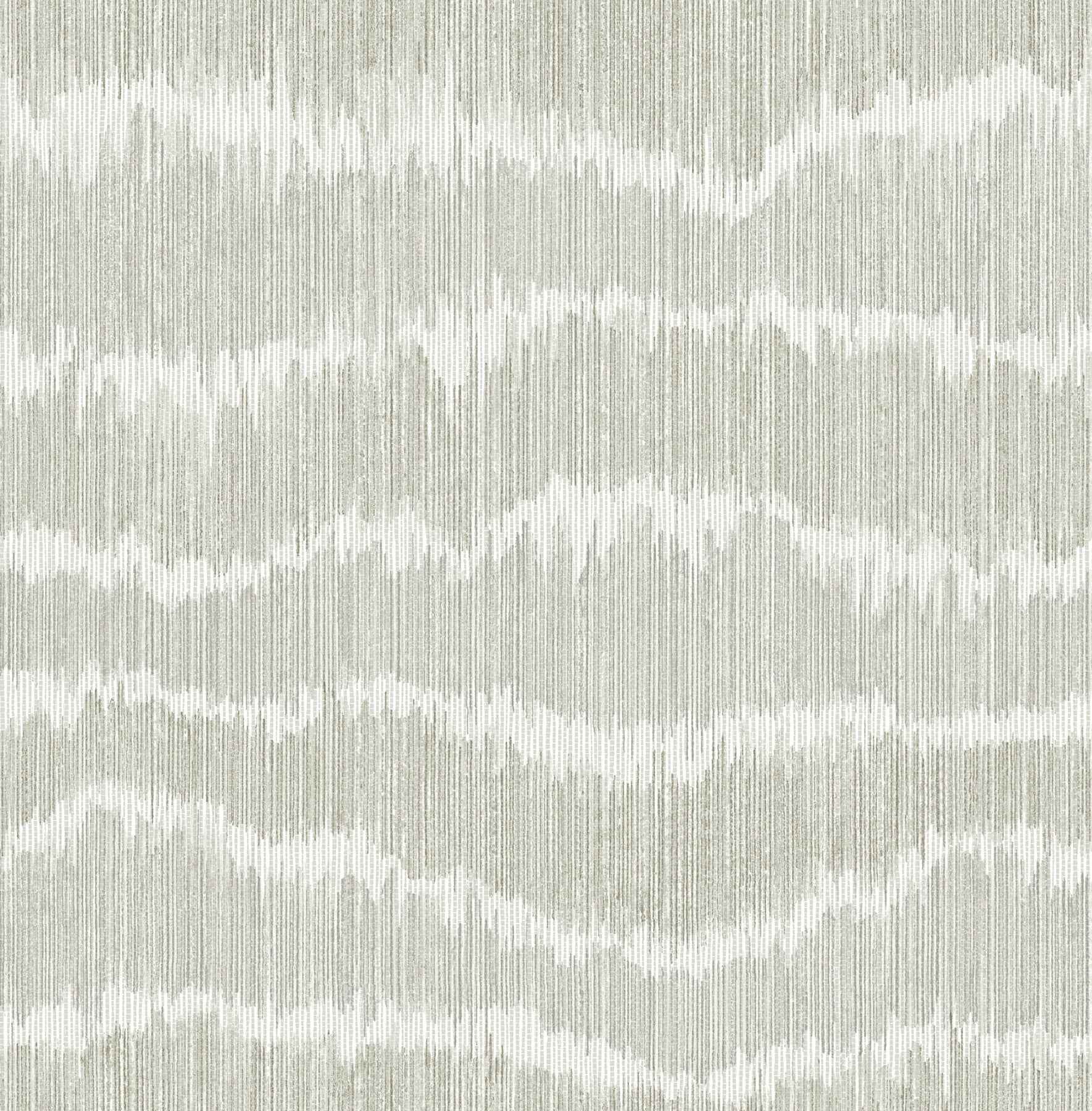 Wiggle Grey Ikat Stripe Wallpaper - York Wallcoverings - 4197-27868