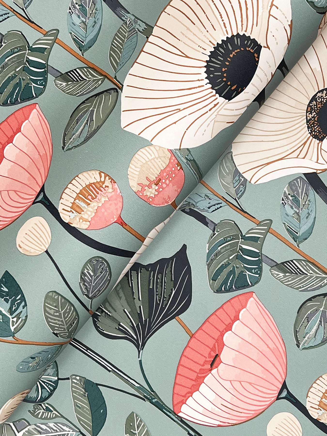 Mindra Light Blue Floral Trail Wallpaper - York Wallcoverings - 4197-27872 - York Wallcoverings Wallpaper