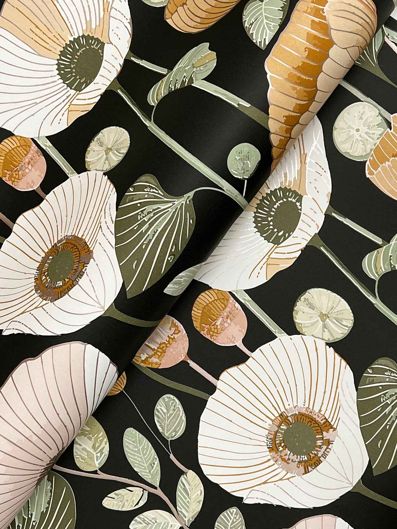 Mindra Black Floral Trail Wallpaper - York Wallcoverings - 4197-27875 - York Wallcoverings Wallpaper