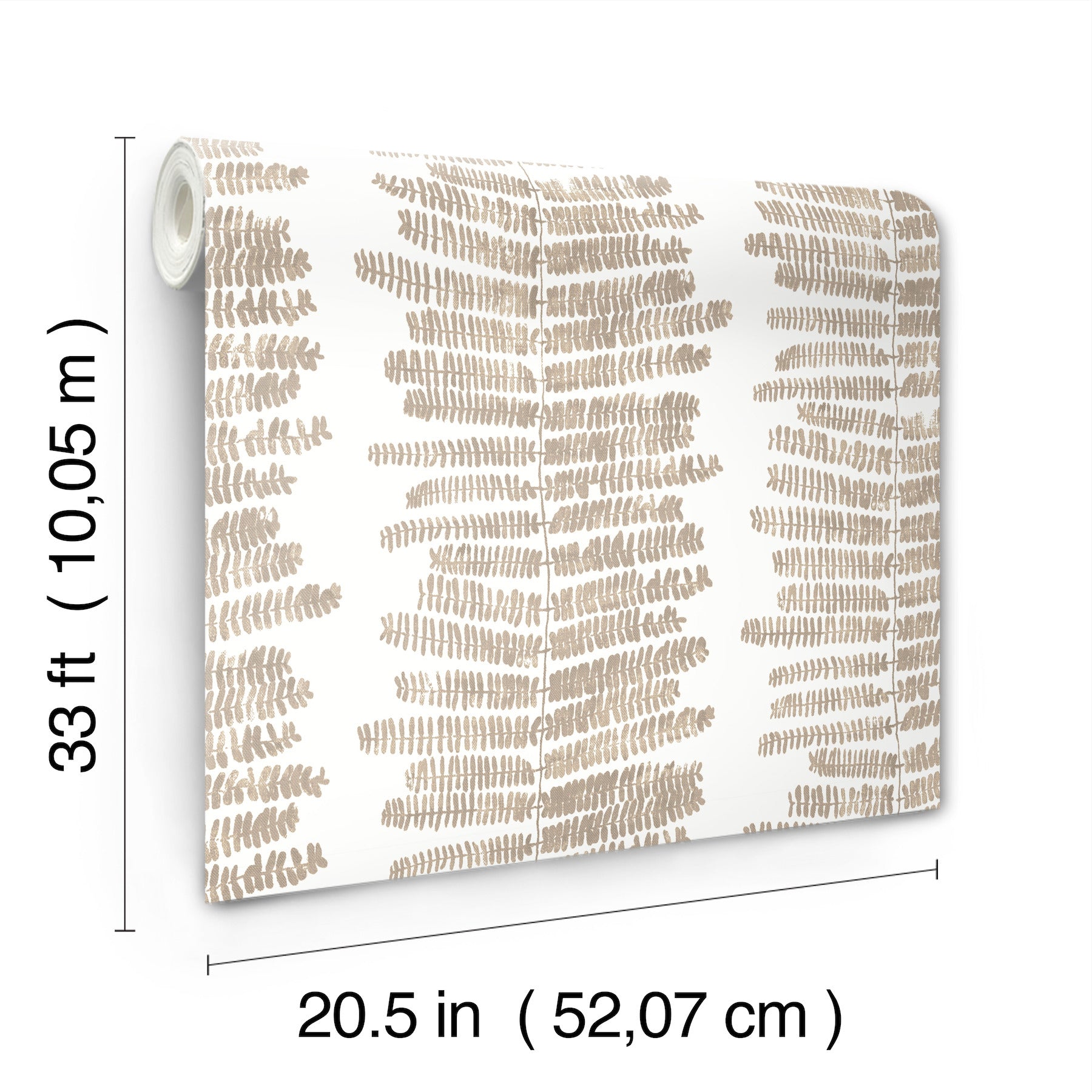 lumis-taupe-fern-stripe-wallpaper-york-wallcoverings-4197-27878 - York Wallcoverings Wallpaper