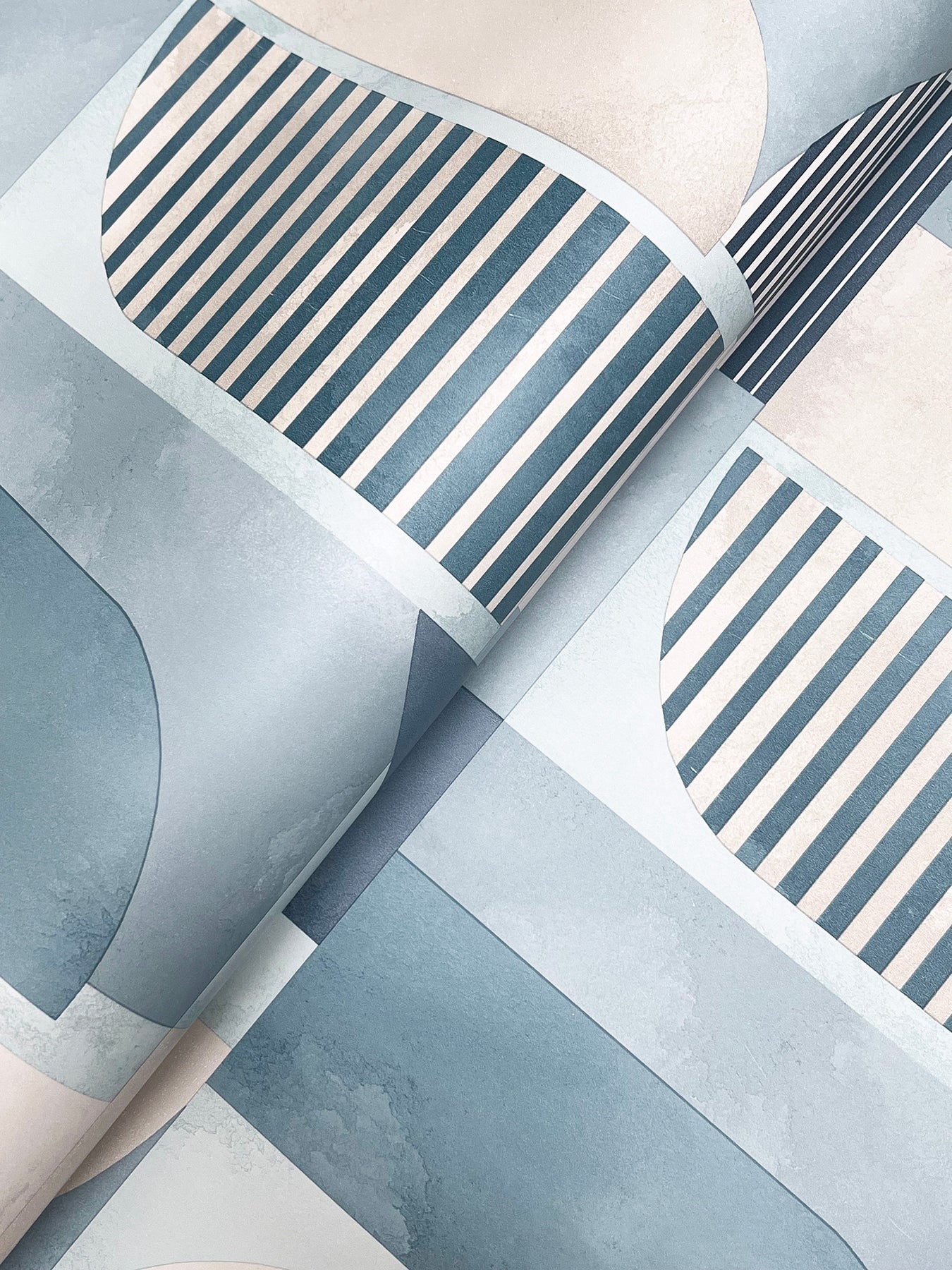 Otto Blue Abstract Geometric Wallpaper - York Wallcoverings - 4197-27880 - York Wallcoverings Wallpaper