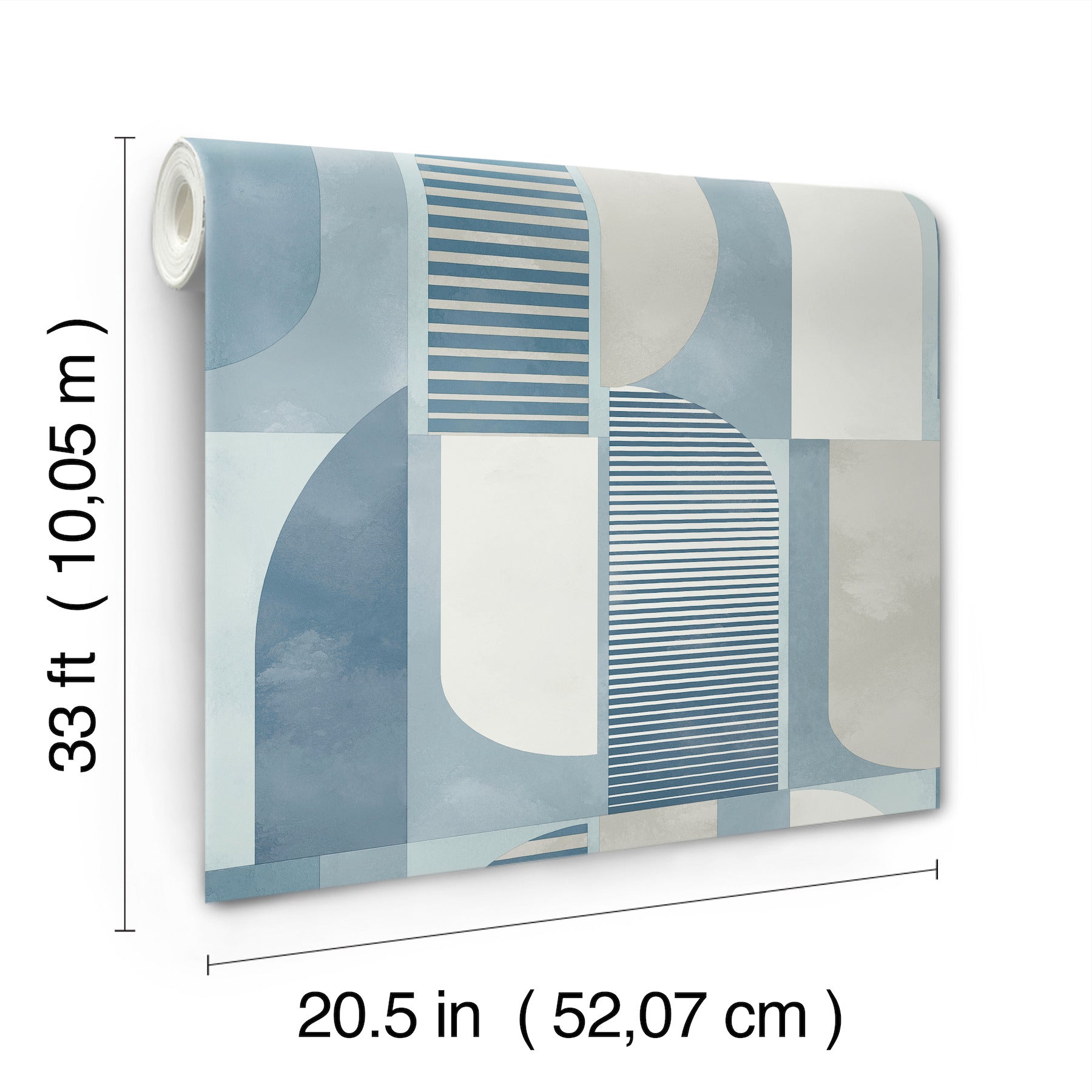 otto-blue-abstract-geometric-wallpaper-york-wallcoverings-4197-27880 - York Wallcoverings Wallpaper