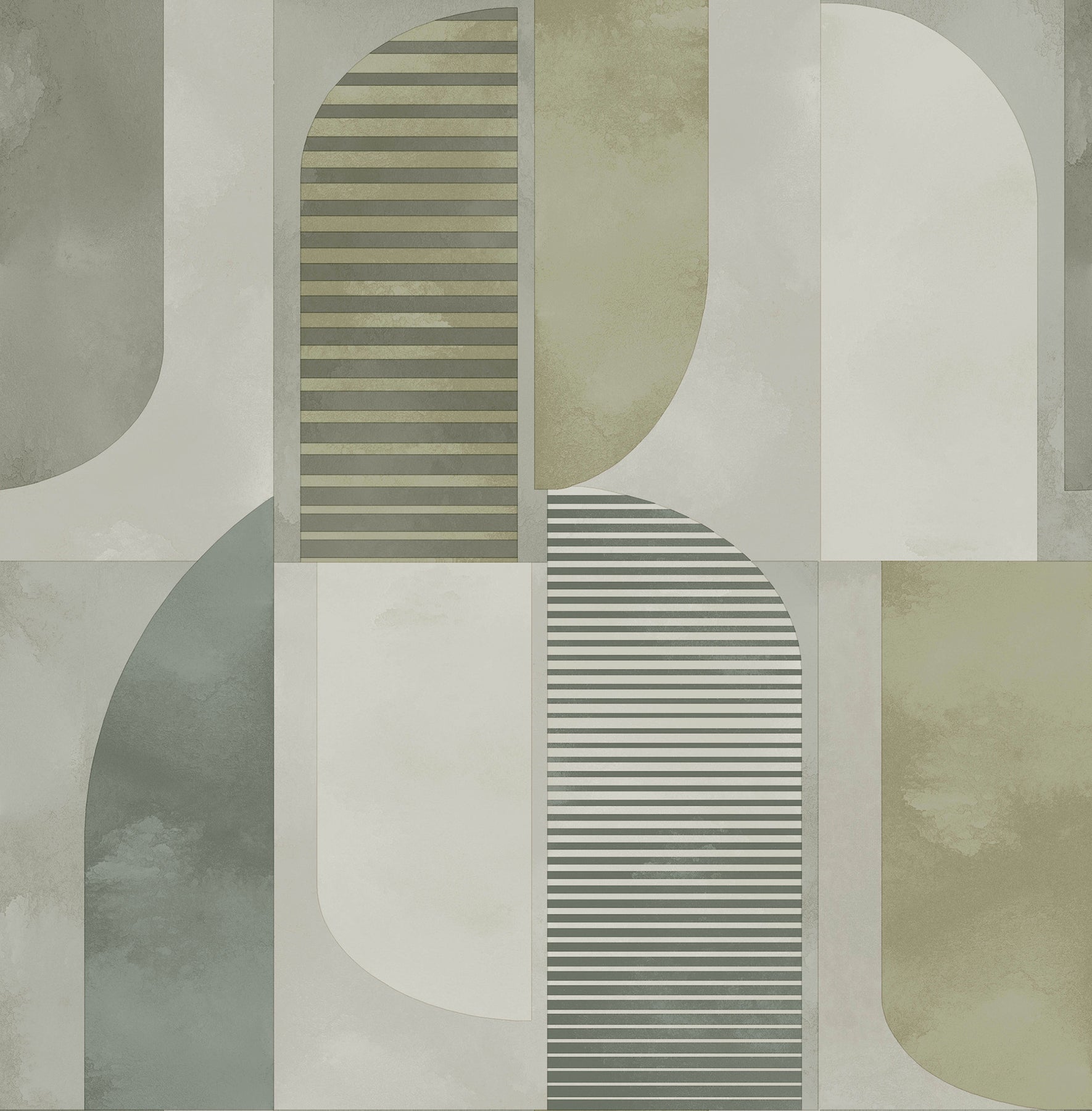 Otto Green Abstract Geometric Wallpaper - York Wallcoverings - 4197-27881 - York Wallcoverings Wallpaper
