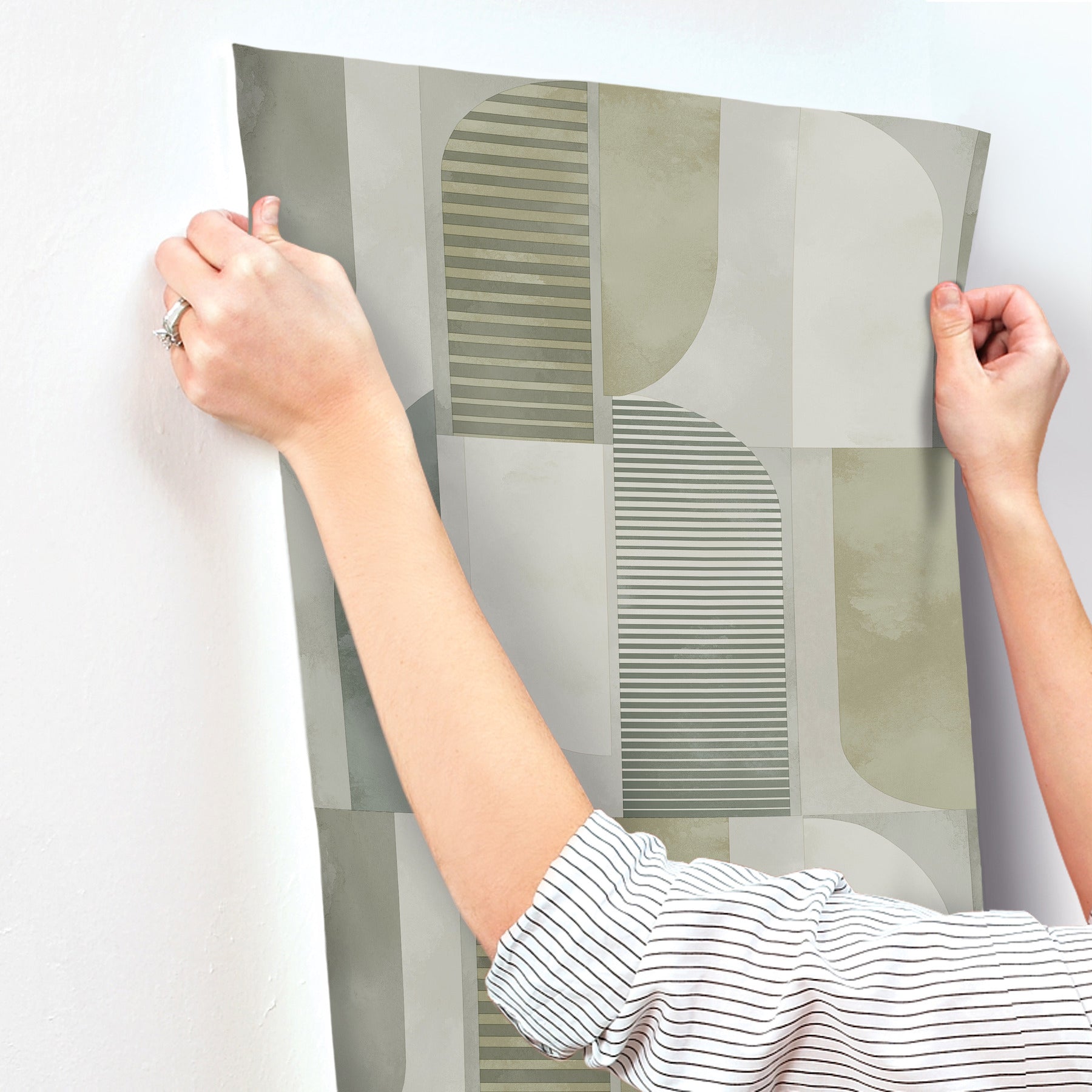 otto-green-abstract-geometric-wallpaper-york-wallcoverings-4197-27881 - York Wallcoverings Wallpaper