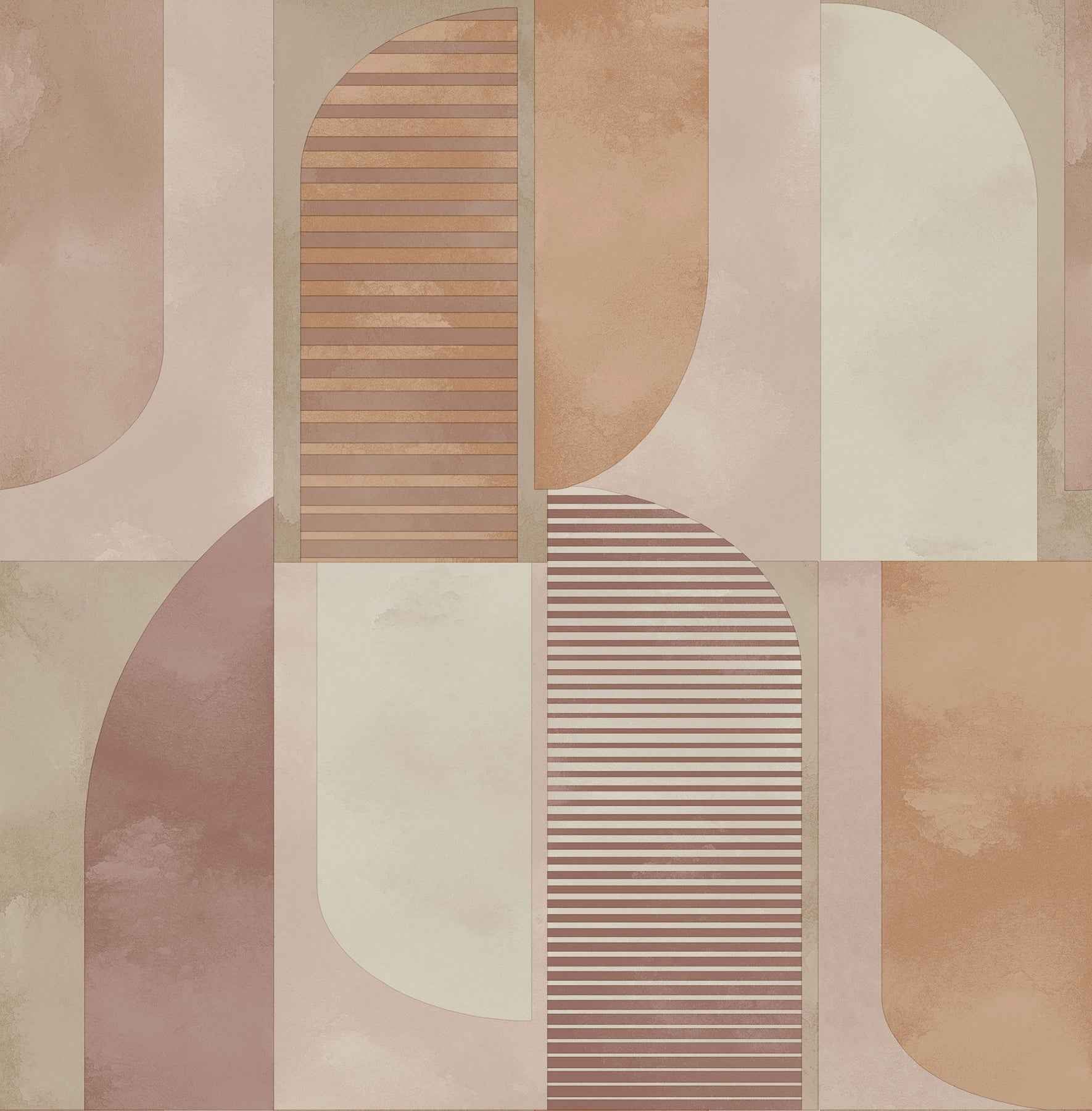 Otto Raspberry Abstract Geometric Wallpaper - York Wallcoverings - 4197-27882