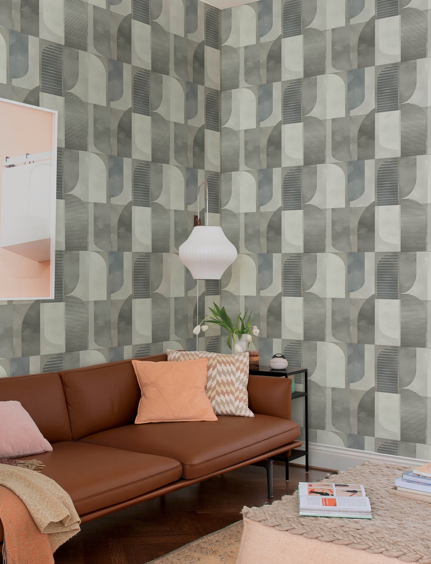 Otto Slate Abstract Geometric Wallpaper - York Wallcoverings - 4197-27883 - York Wallcoverings Wallpaper