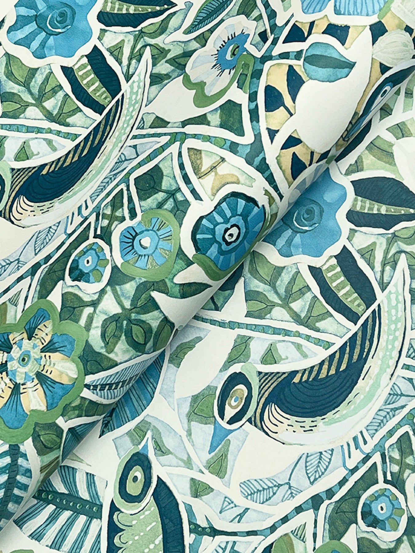 Manette Green Birds in the Bush Wallpaper - York Wallcoverings - 4197-27885 - York Wallcoverings Wallpaper