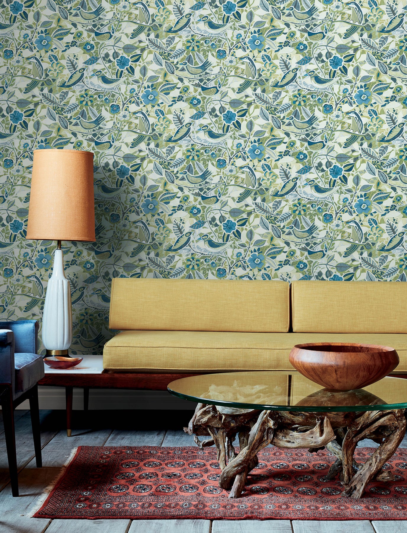 Manette Green Birds in the Bush Wallpaper - York Wallcoverings - 4197-27885 - York Wallcoverings Wallpaper