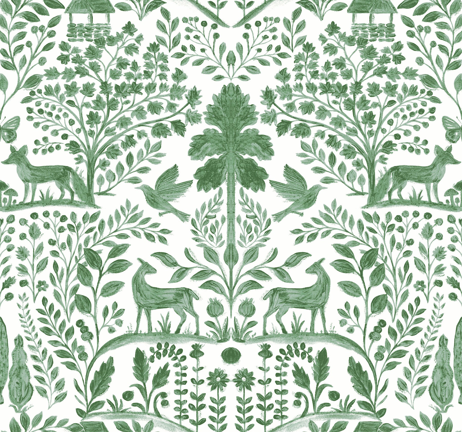 Anoki Green Scenic Woodlands Wallpaper - York Wallcoverings - 4197-83755 - York Wallcoverings Wallpaper