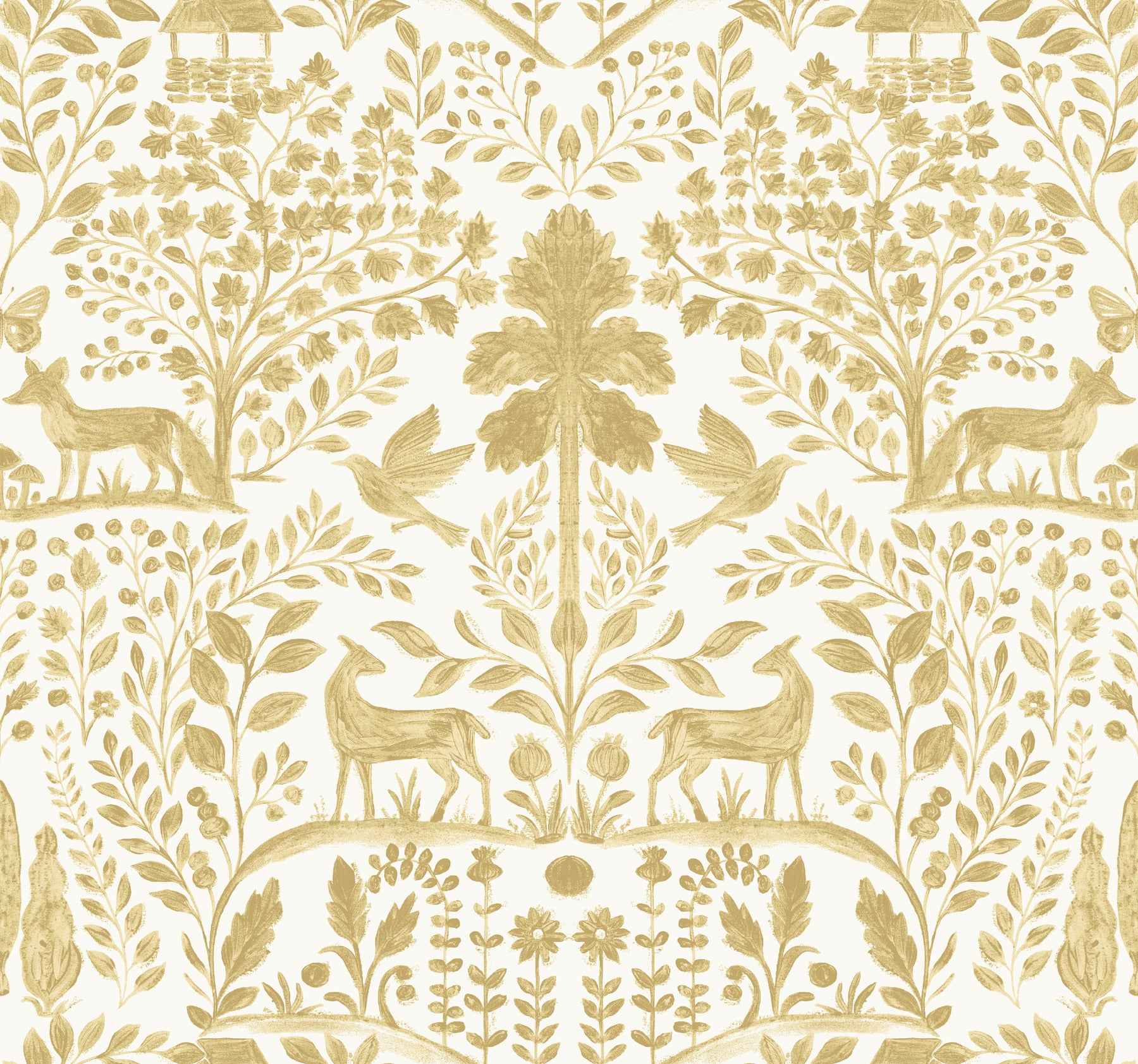 Anoki Yellow Scenic Woodlands Wallpaper - York Wallcoverings - 4197-83756