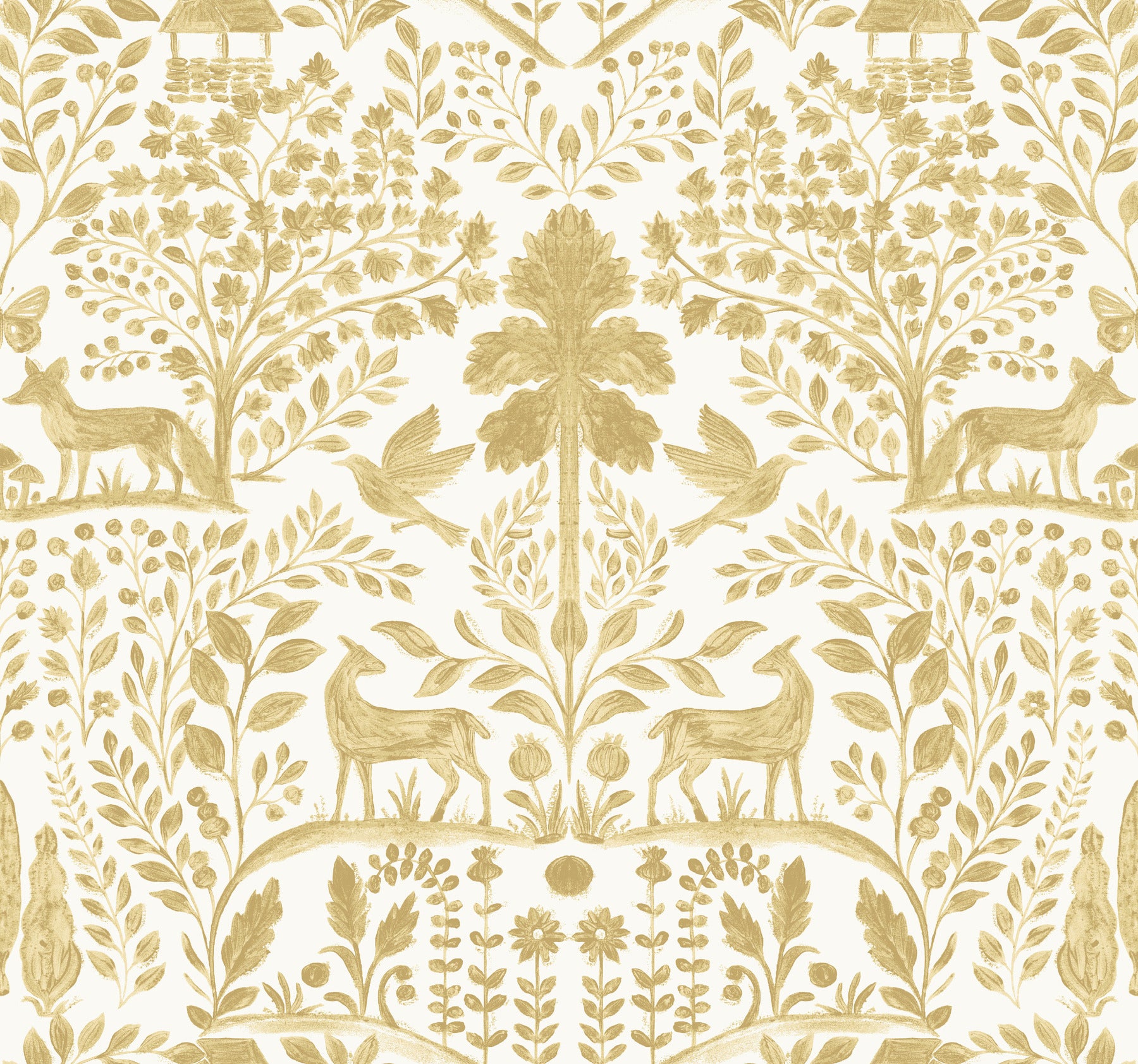 Anoki Yellow Scenic Woodlands Wallpaper - York Wallcoverings - 4197-83756 - York Wallcoverings Wallpaper