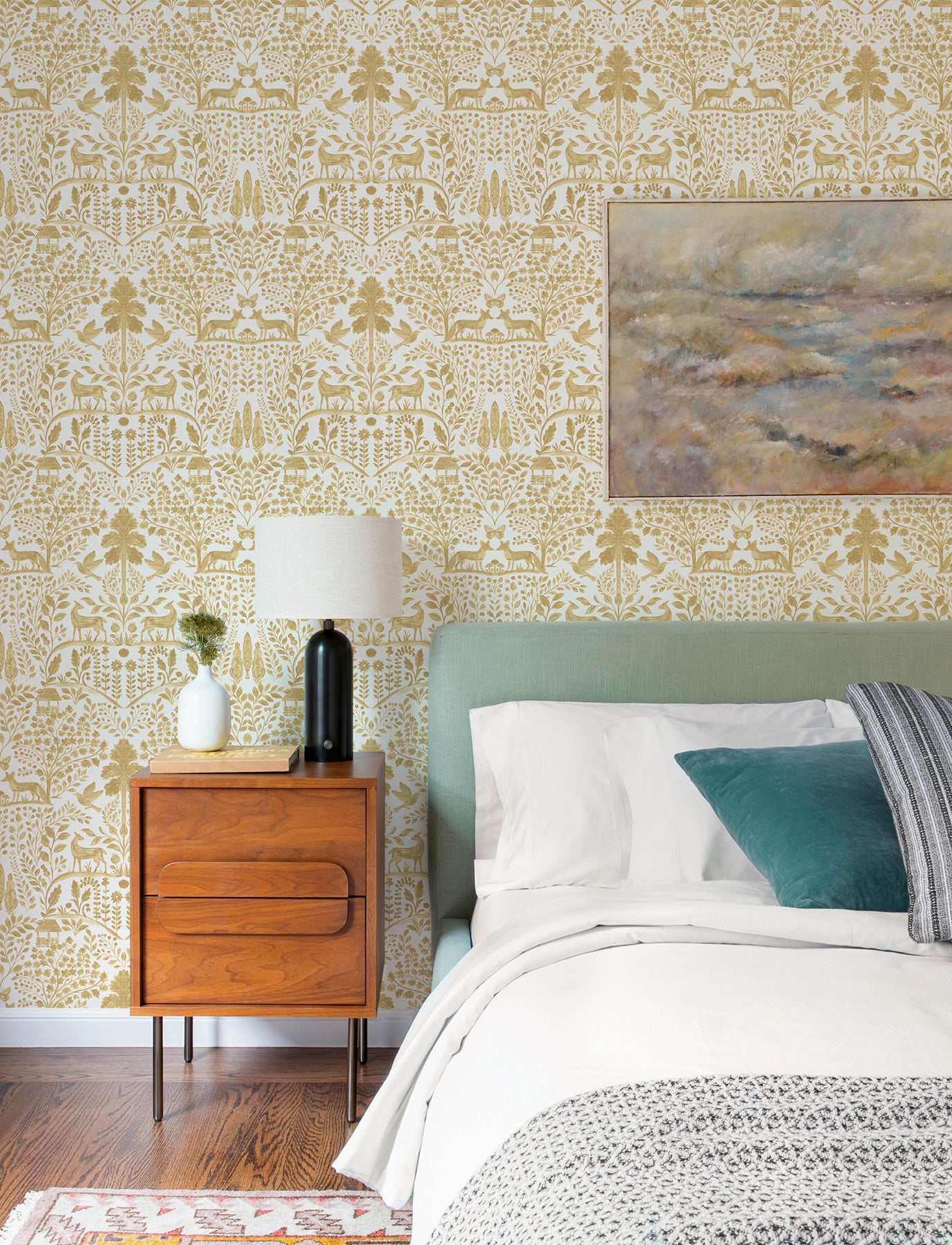 Anoki Yellow Scenic Woodlands Wallpaper - York Wallcoverings - 4197-83756 - York Wallcoverings Wallpaper