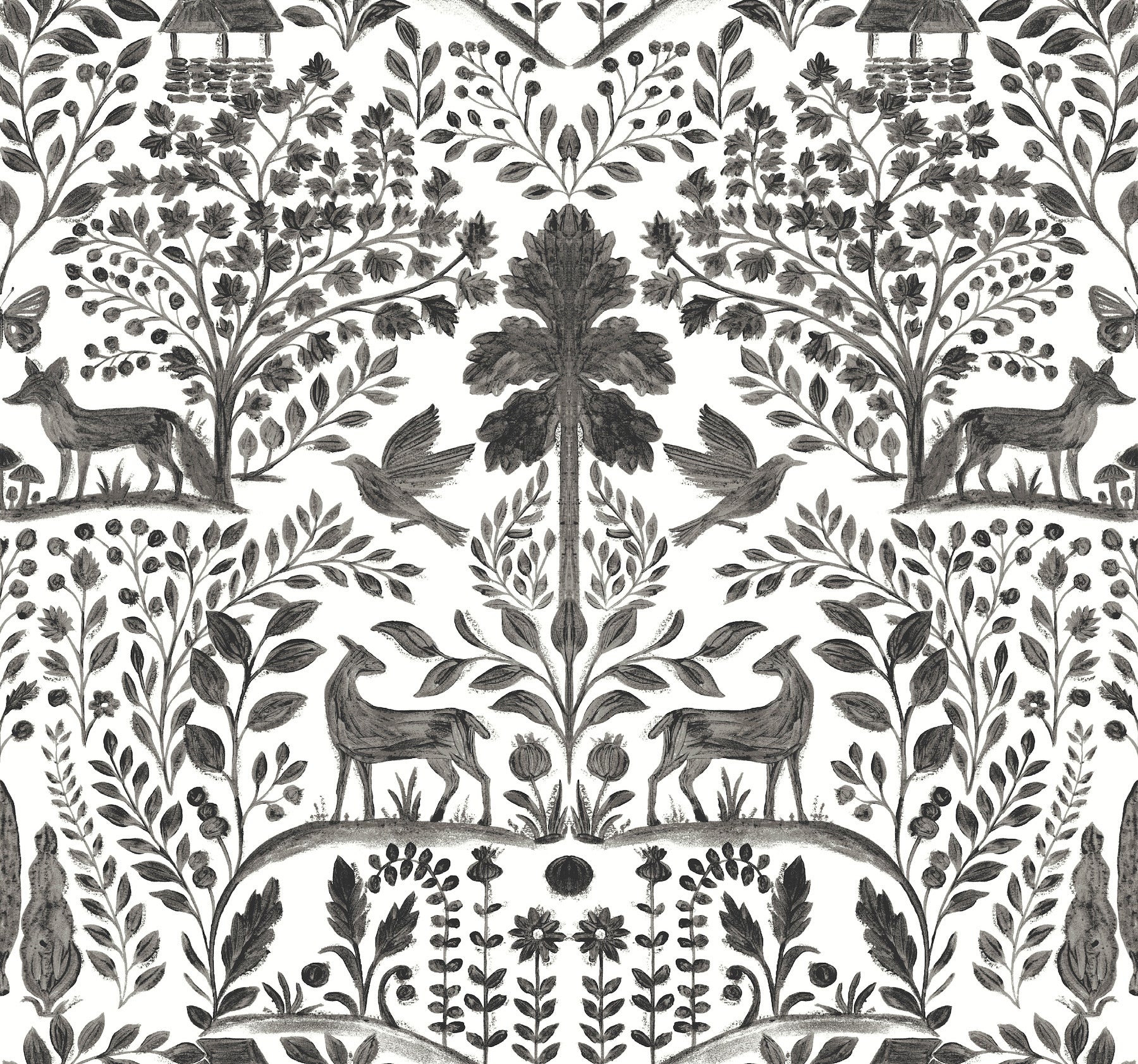 Anoki Black Scenic Woodlands Wallpaper - York Wallcoverings - 4197-83758 - York Wallcoverings Wallpaper