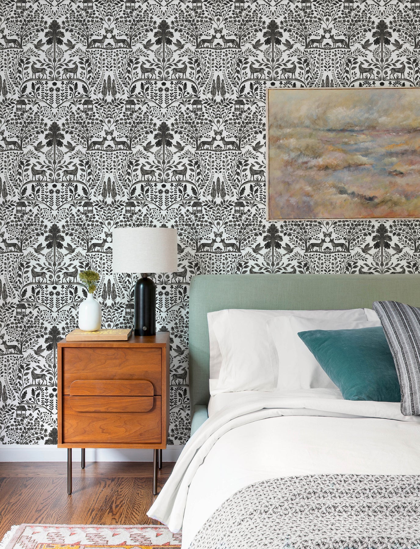 Anoki Black Scenic Woodlands Wallpaper - York Wallcoverings - 4197-83758 - York Wallcoverings Wallpaper