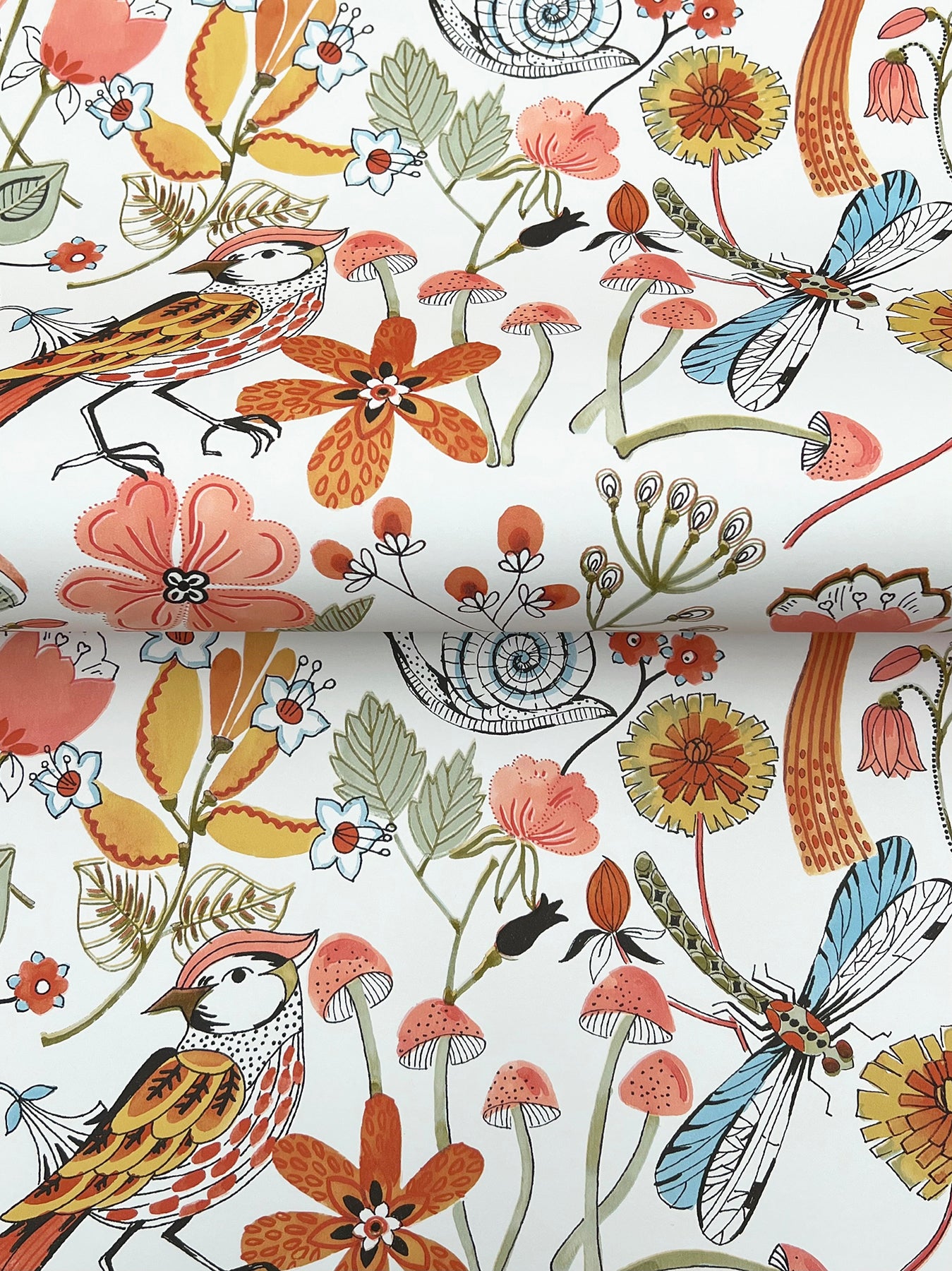 Wonder Orange Woodland Animals Wallpaper - York Wallcoverings - 4197-83760 - York Wallcoverings Wallpaper