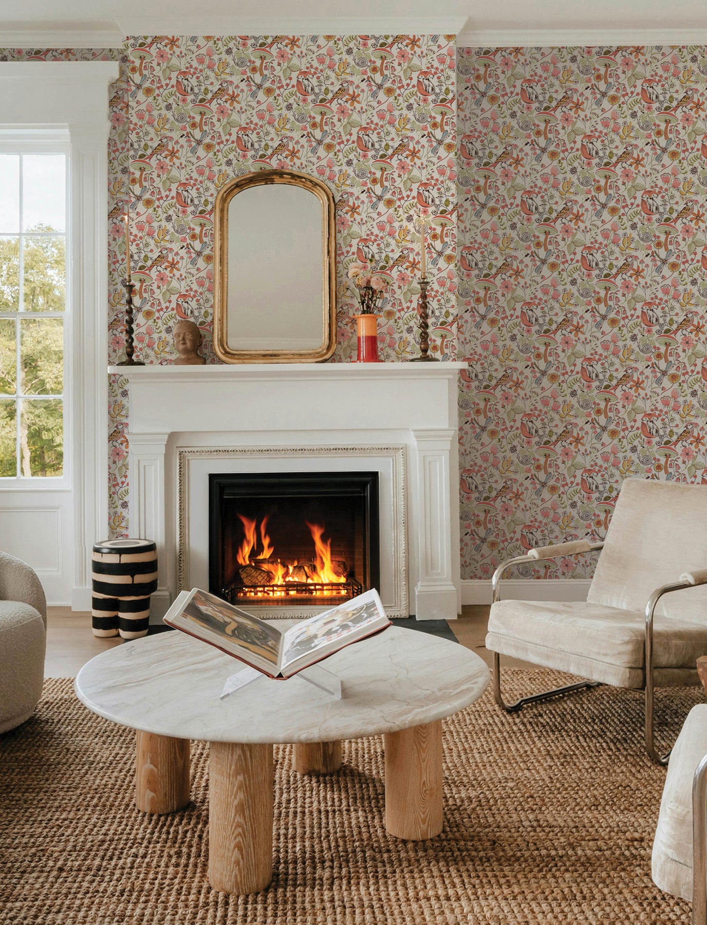 Wonder Orange Woodland Animals Wallpaper - York Wallcoverings - 4197-83760 - York Wallcoverings Wallpaper