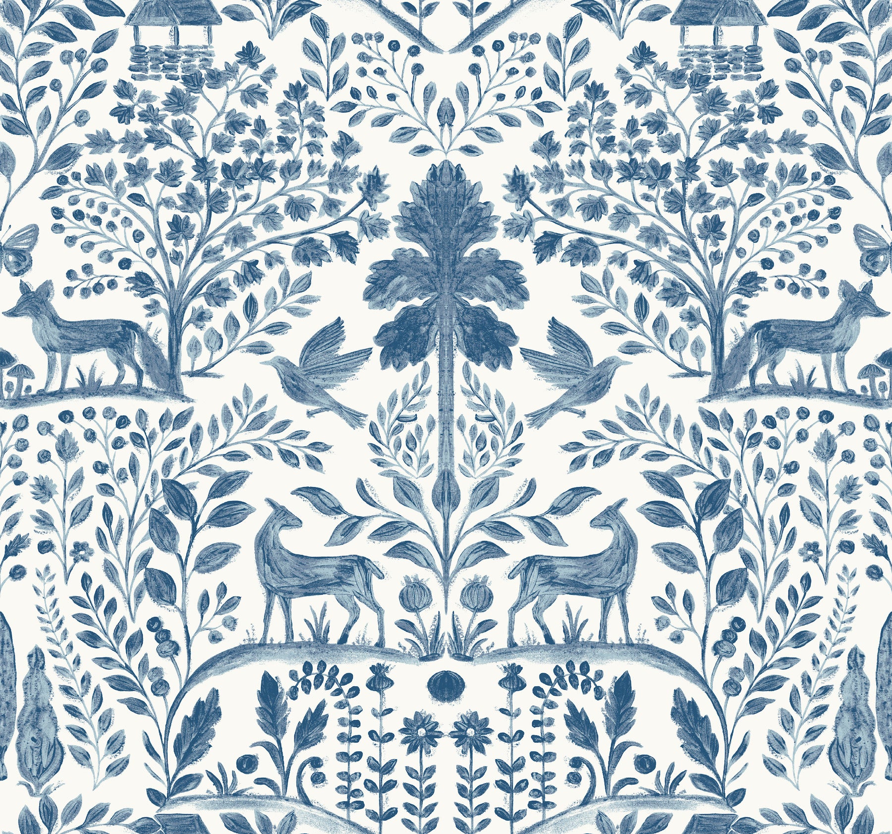 Anoki Blue Scenic Woodlands Wallpaper - York Wallcoverings - 4197-84003 - York Wallcoverings Wallpaper