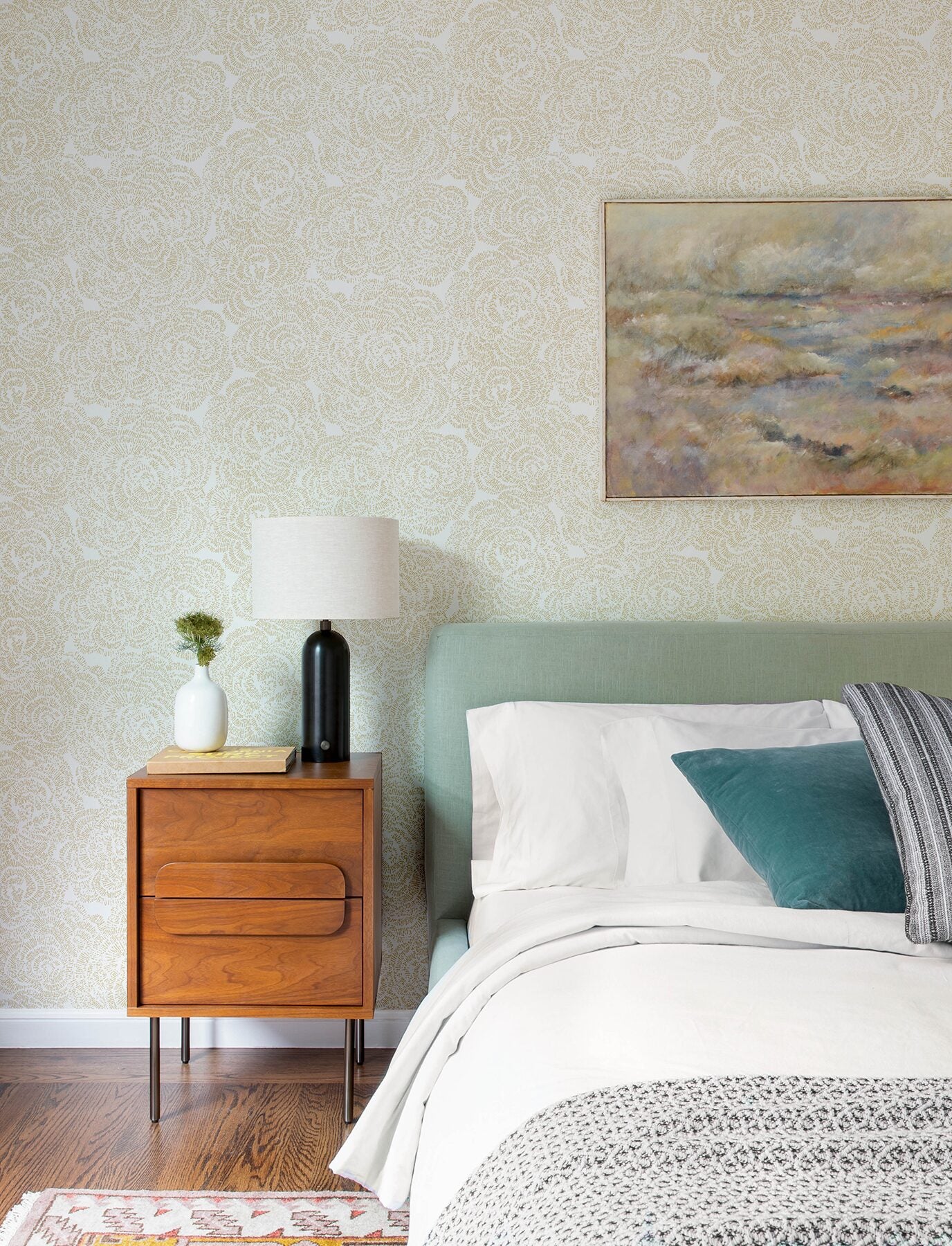 Ambroise Butter Abstract Floral Wallpaper - York Wallcoverings - 4197-27853 - York Wallcoverings Wallpaper