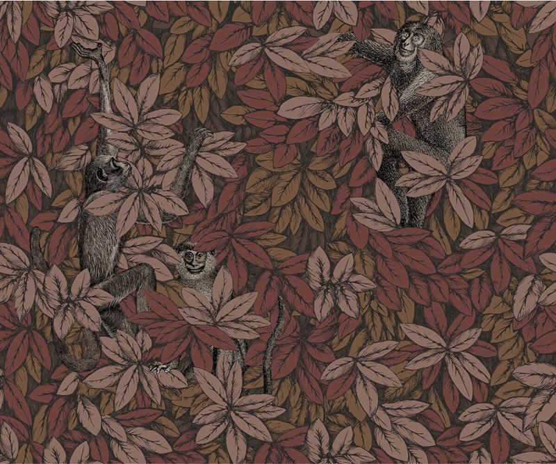 Cole & Son Wallpaper 123/10050.CS Foglie E Scimmie Autumnal