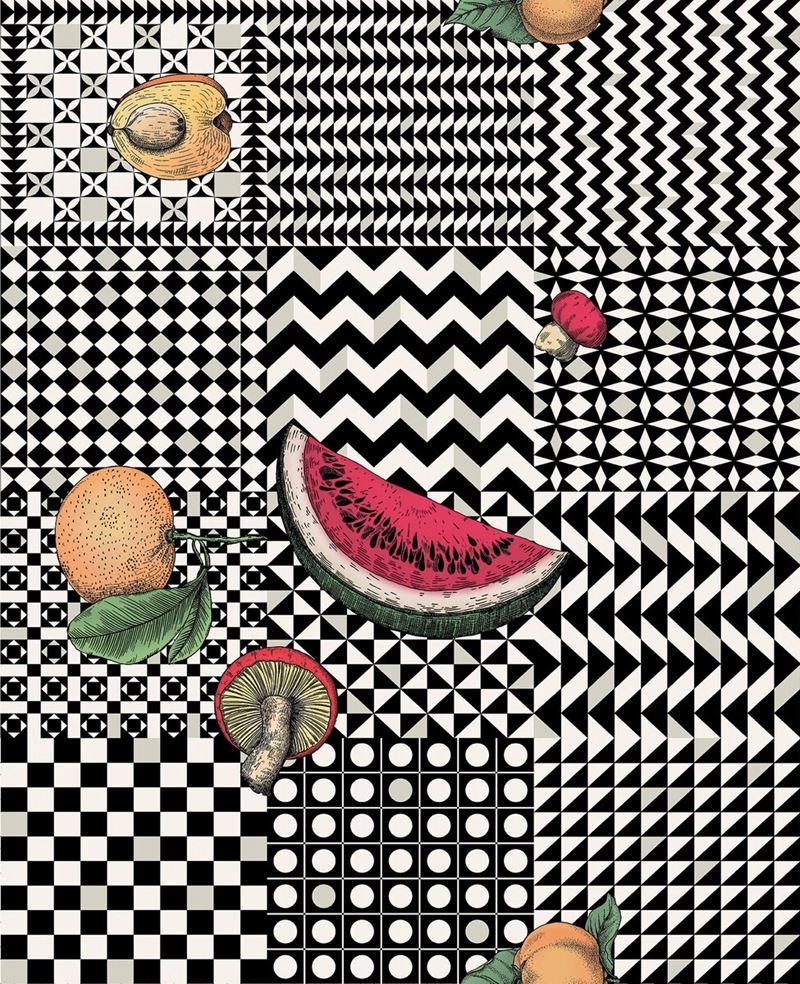 Cole & Son Wallpaper 123/6027.CS Frutta E Geometrico Multi