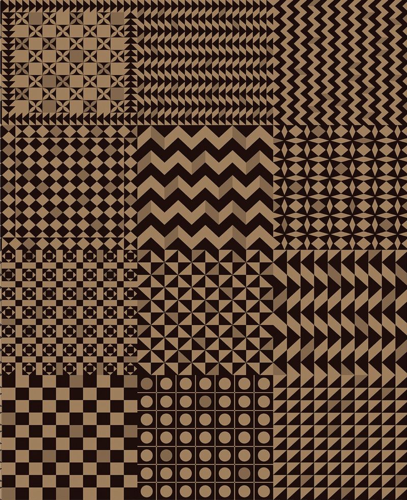 Cole & Son Wallpaper 123/7036.CS Geometrico Black & Gold
