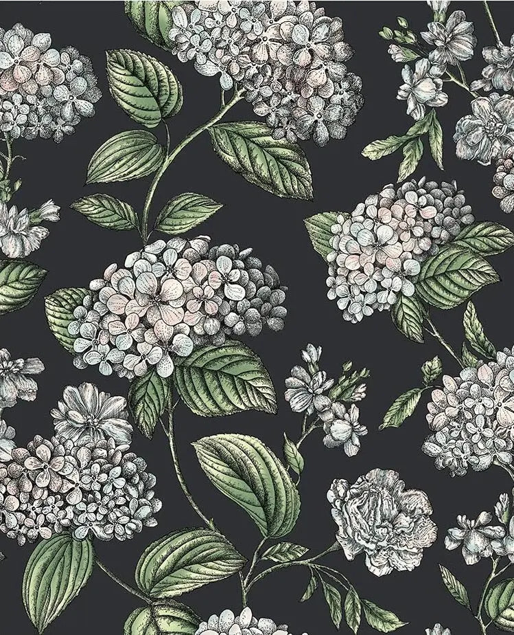 Cole & Son Wallpaper 123/8038.CS Ramo Di Ortensia Charcoal