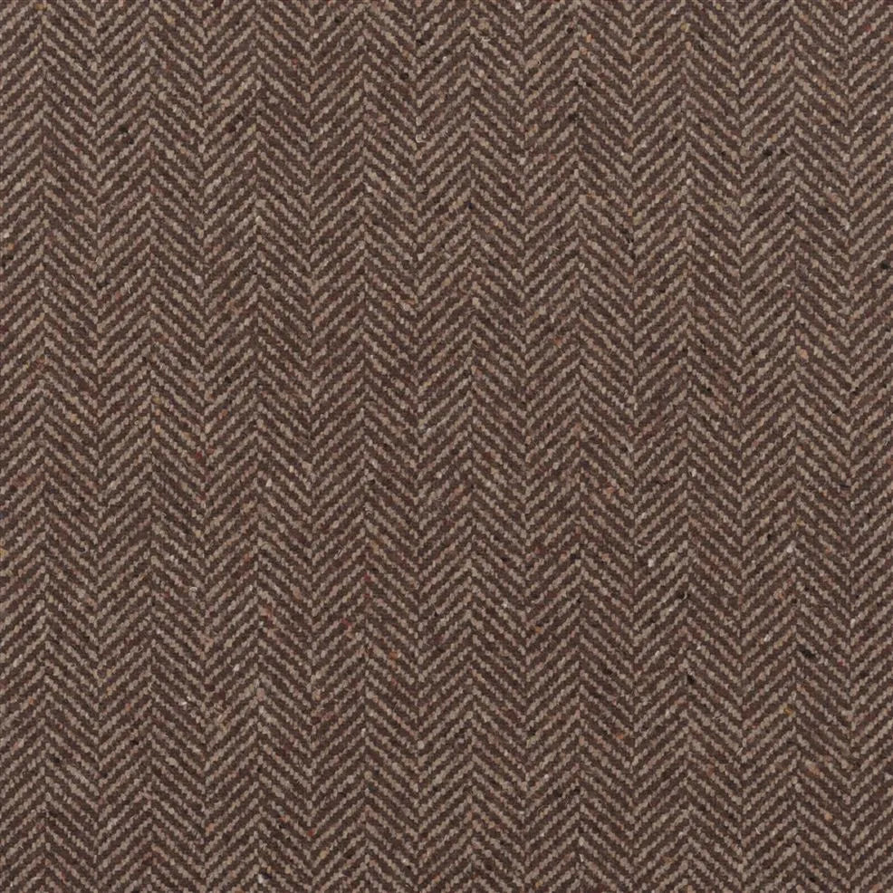 Ralph Lauren Fabric FRL5173/01 Stoneleigh Herringbone Mahogany