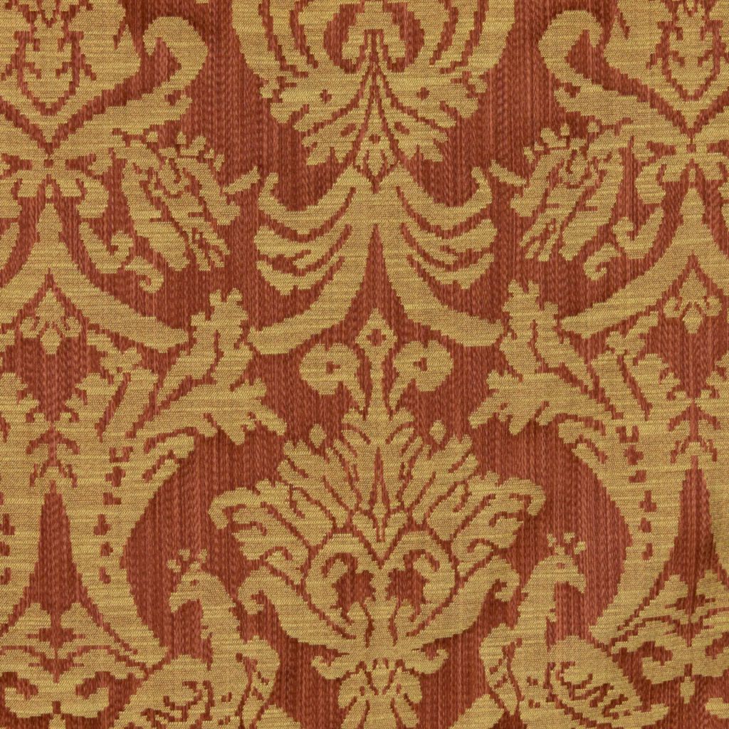 Delacroix Damask – Terracotta - RM Coco Fabric