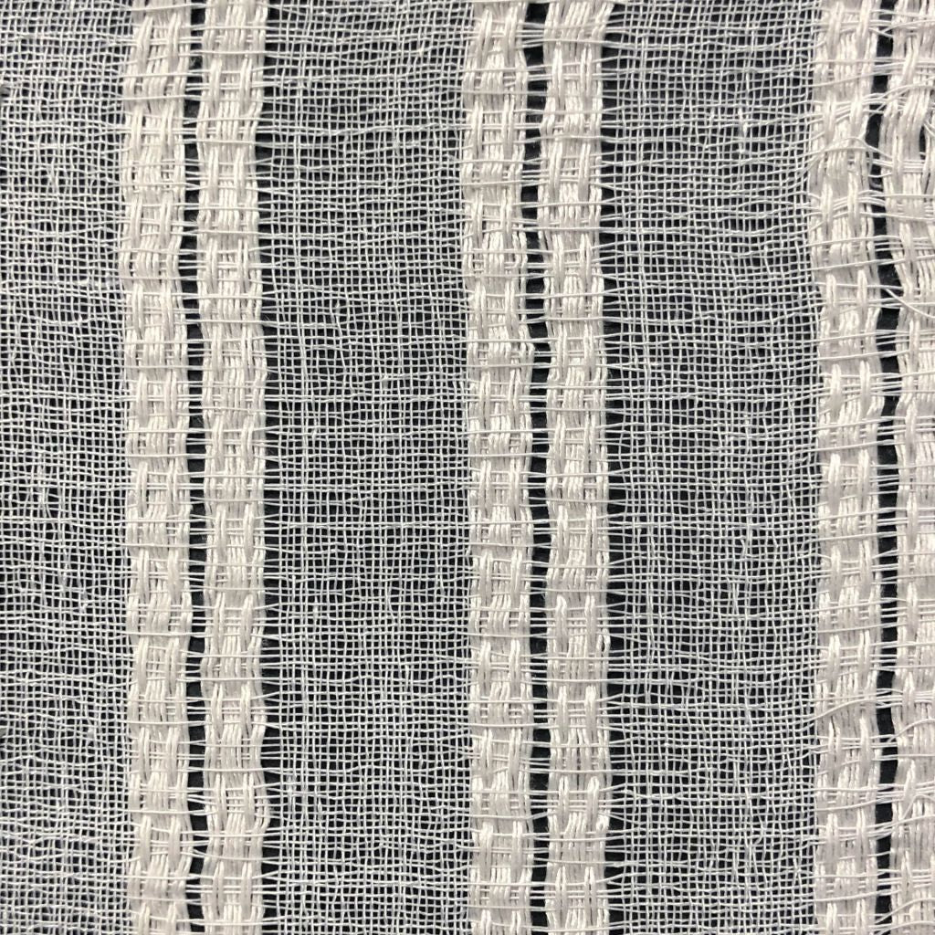 Between The Lines Wide-Width Sheer â Alabaster - RM Coco Fabric
