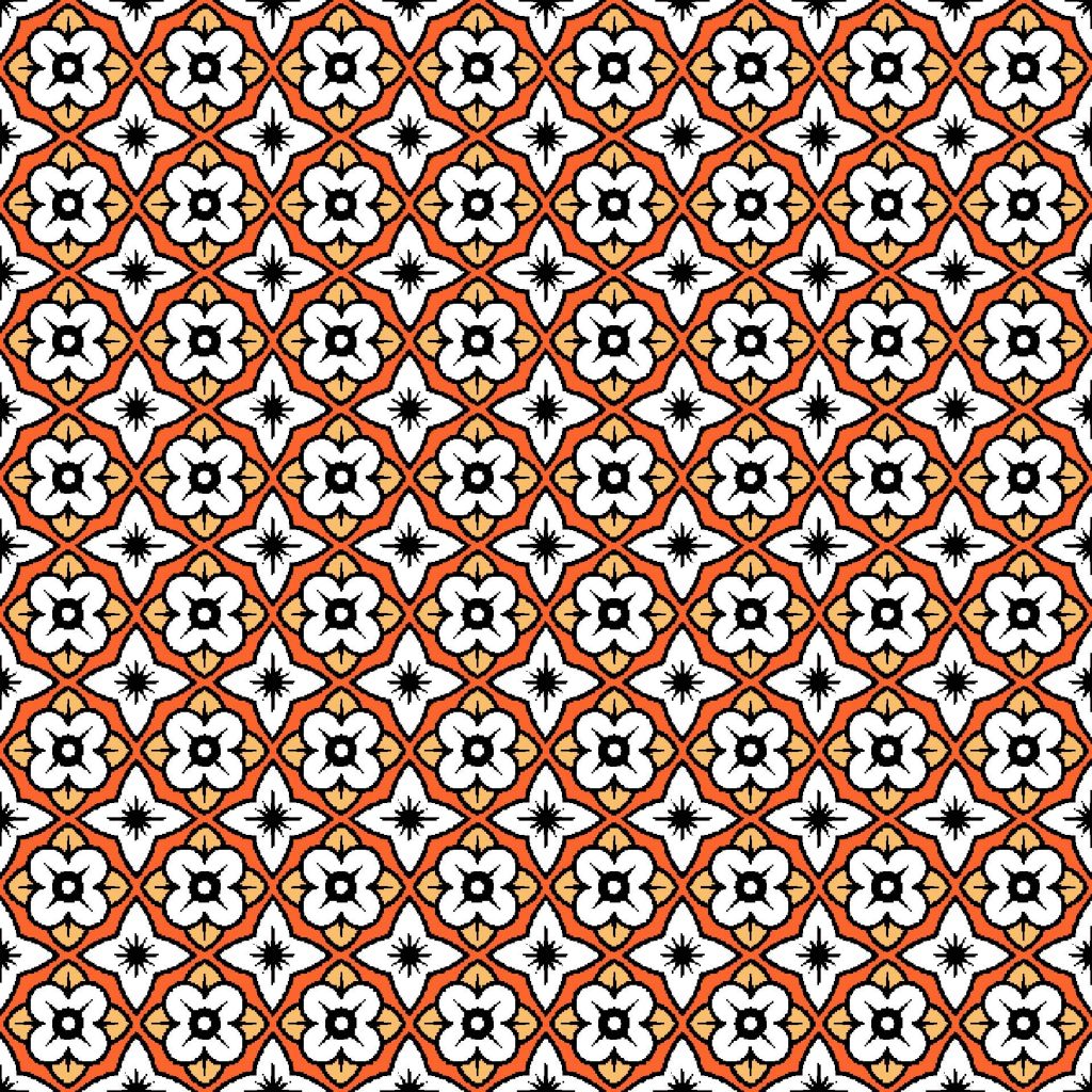 Cool Cat Trellis – Orange Slice - repeat wrong on samples