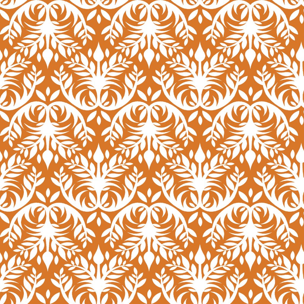 Double Dutch Damask Reversal – Orange Slice