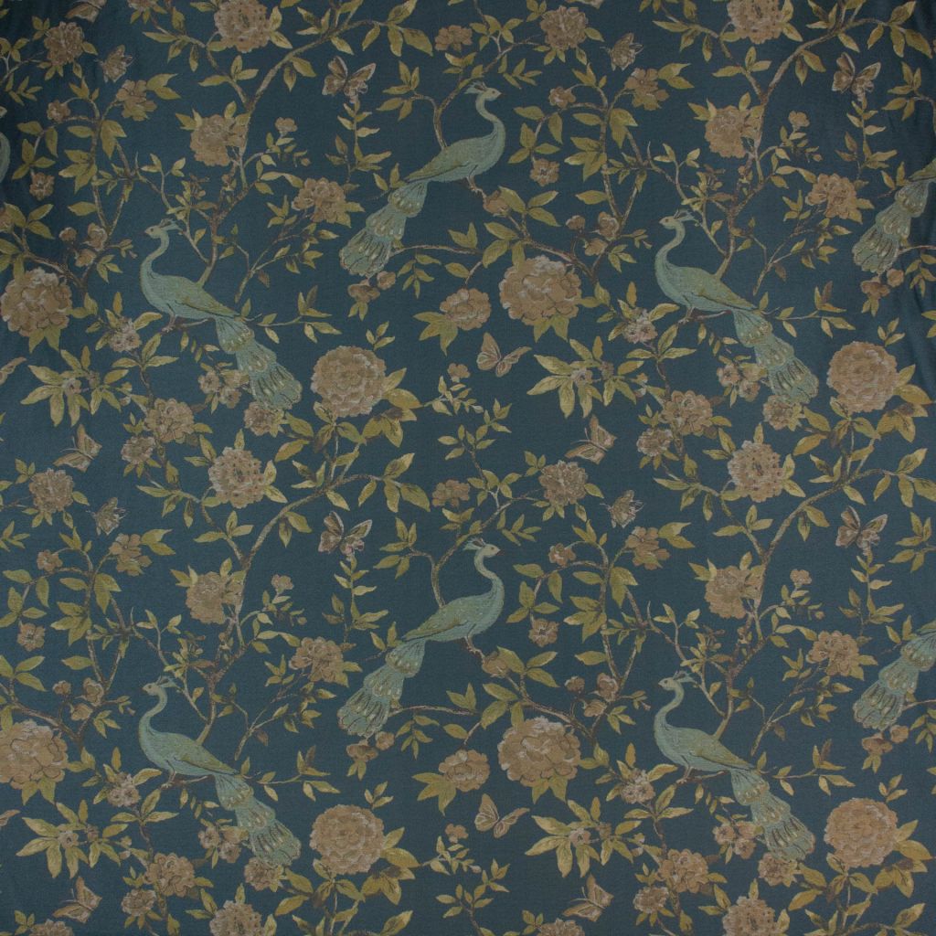 Peony Bird â Lazuli - RM Coco Fabric