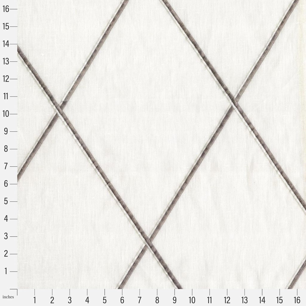 Diamond Trellis Sheer â Travertine