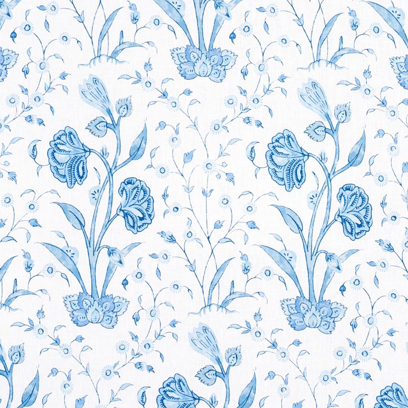 Schumacher Fabric 178335 Khilana Floral Porcelain