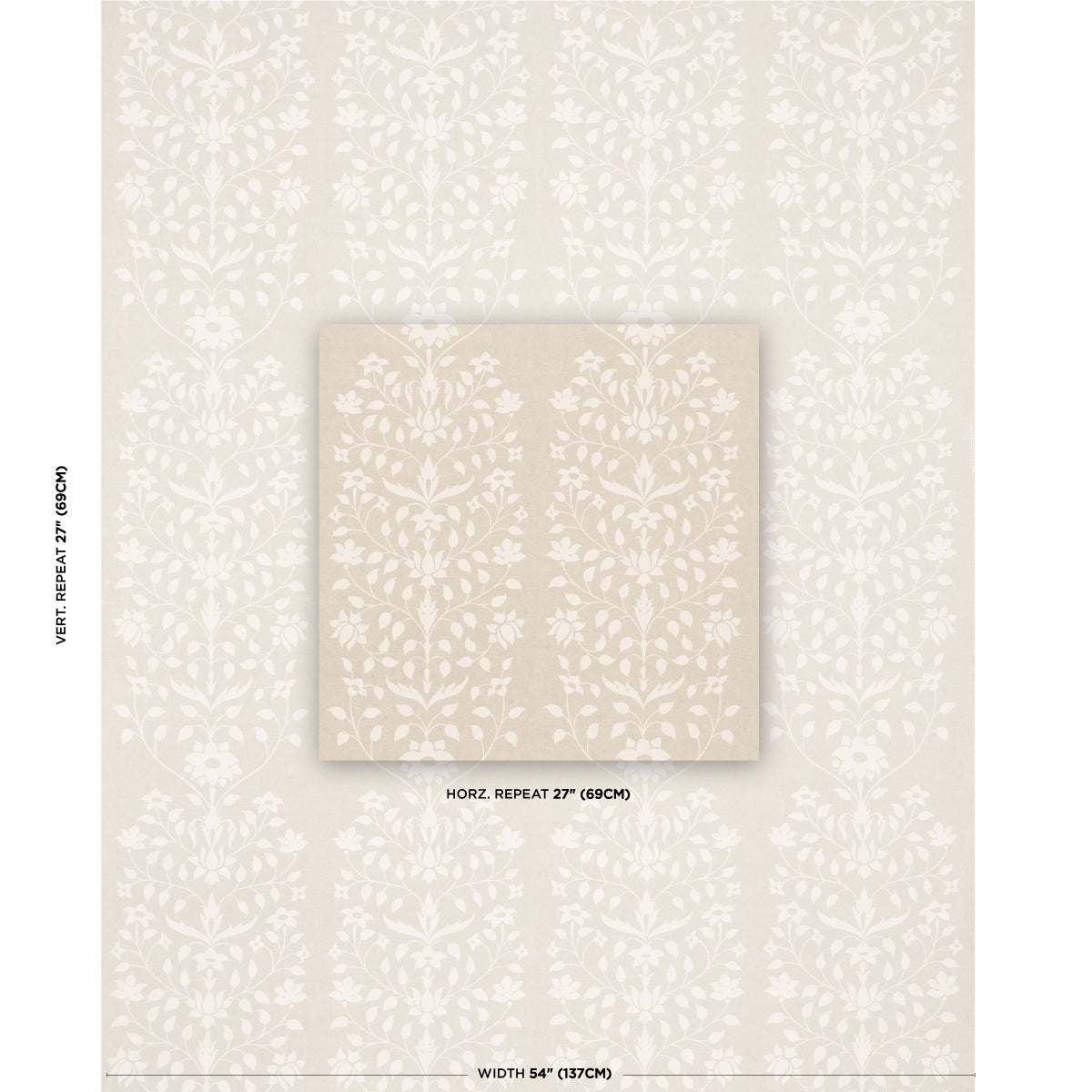 JAIPUR-MUGHAL-FLOWER-IVORY-ON-NATURAL-SCHUMACHER-180682