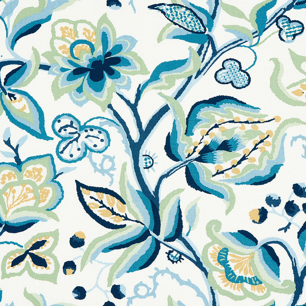 ALEXANDRA-VINE-LINEN-NAVY-LEAF-SCHUMACHER-180970