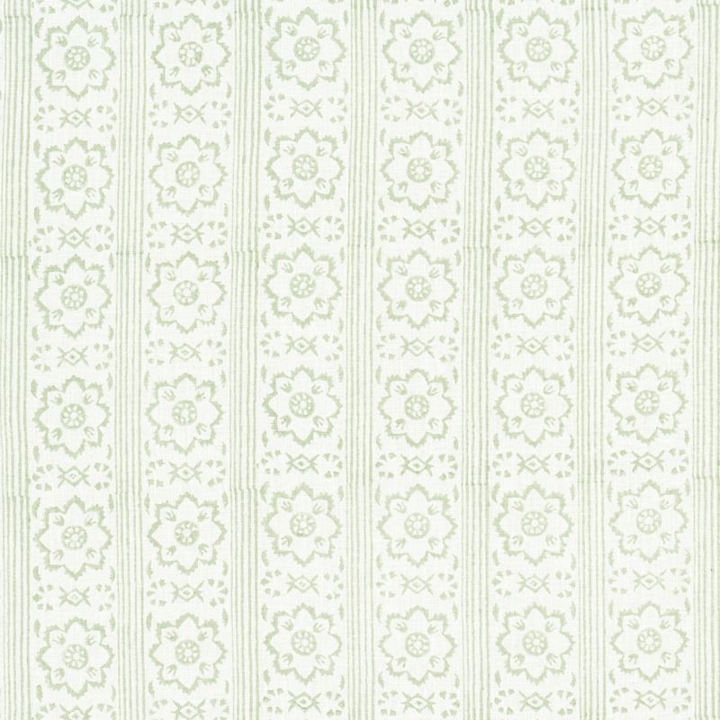 Schumacher Fabric 181321 Sunda Hand Blocked Print Sage