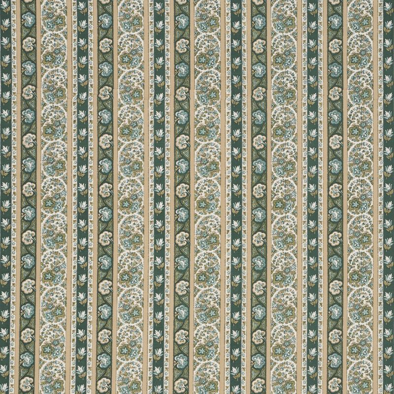 Schumacher Fabric 181751 Ines Paisley Mineral & Teal