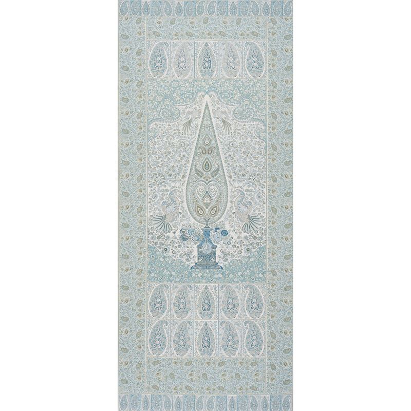 Schumacher Fabric 181821 Colmery Paisley Panel Peacock