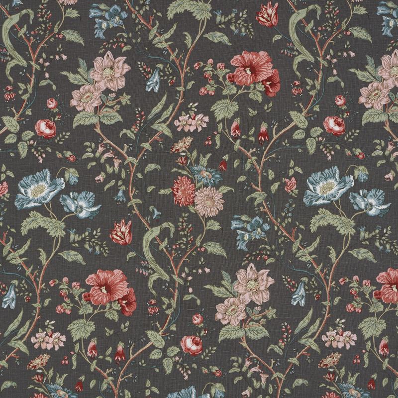 Schumacher Fabric 181902 Giselle Floral Noir