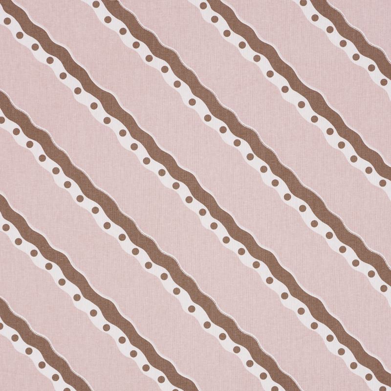 Schumacher Fabric 181912 Rousseau Stripe Cocoa & Blush