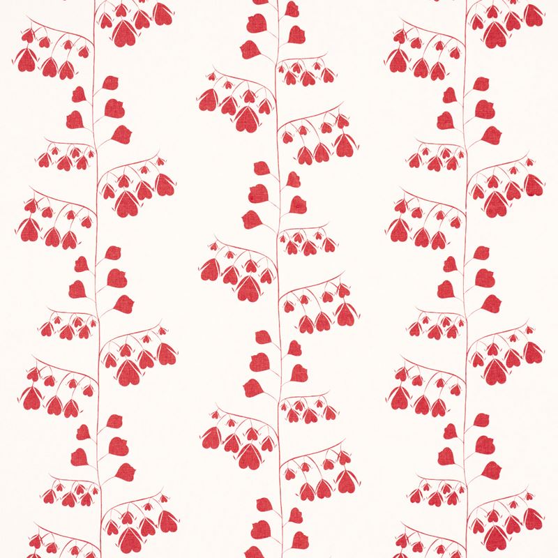 Schumacher Fabric 181960 Bleeding Hearts Red