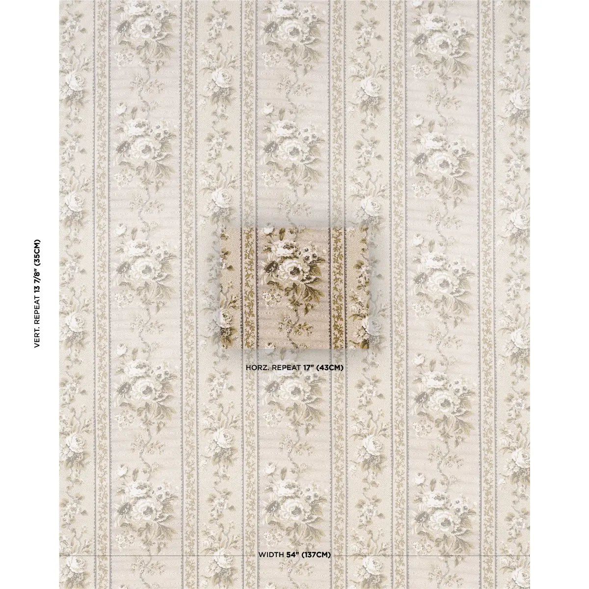 Elizabeth Chintz - Neutral- Schumacher 182041 Fabric