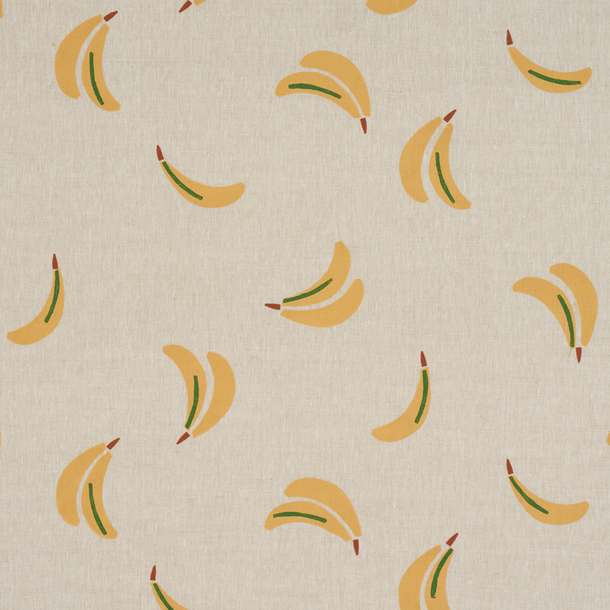 BANANA-STAND-HAND-BLOCK-PRINT-OCHRE-AND-GREEN-ON-NATURAL-SCHUMACHER-182370