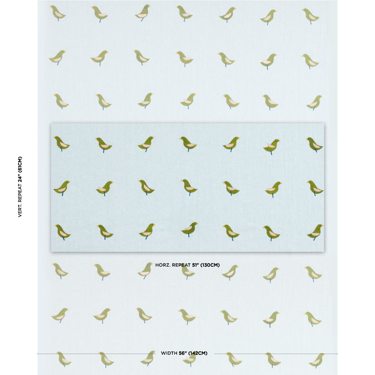 BIRDS-HAND-BLOCK-PRINT-GREEN-ON-SKY-SCHUMACHER-182381