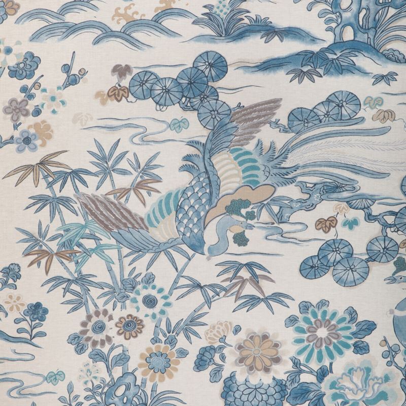Lee Jofa Fabric 2023139.55 Sakura Print Blue